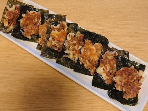 納豆とちくわチーズ海苔焼き